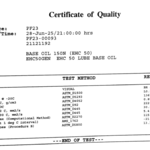 Coa Base Oil 150n Exxon